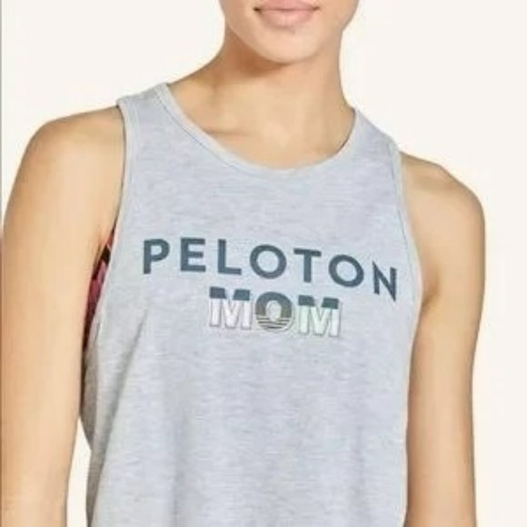 Peloton Tops - Peloton Mom Heather Gray Racerback Tank